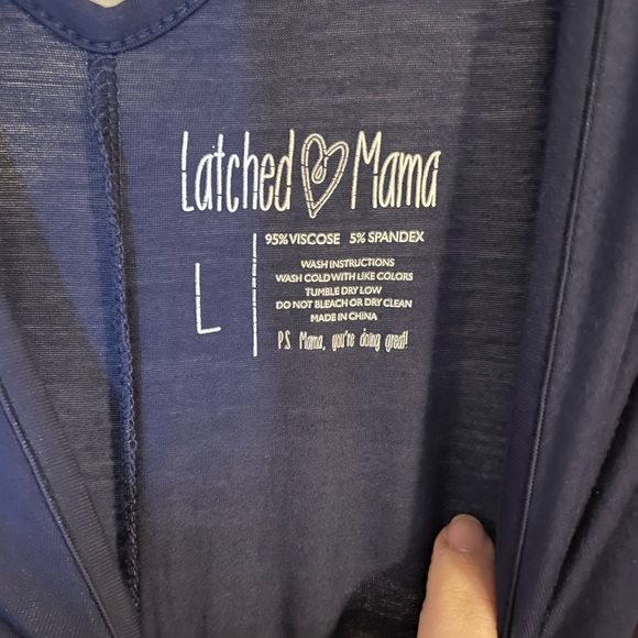 Latched Mama Starlet Maxi Dress/Navy/L - Picture 3 of 5